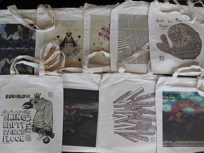Organic Cotton Tote Bag Sporting Album Artwork of Your Choice. main photo