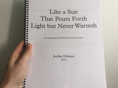 "Like A Sun.." conductor's score - printed and spiral bound + album main photo