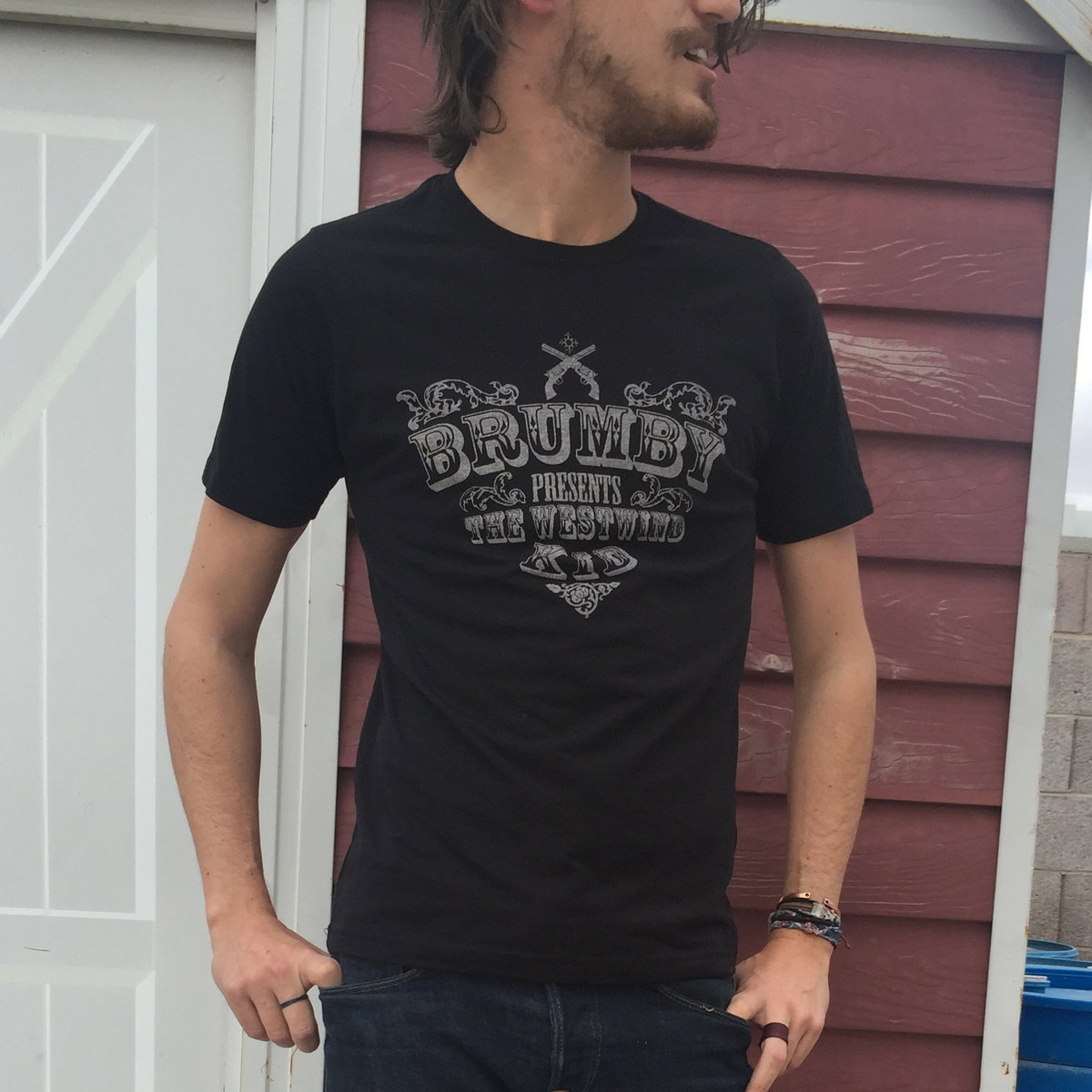 **25% OFF** Brumby's The Westwind Kid MENS T-shirt (cream on black