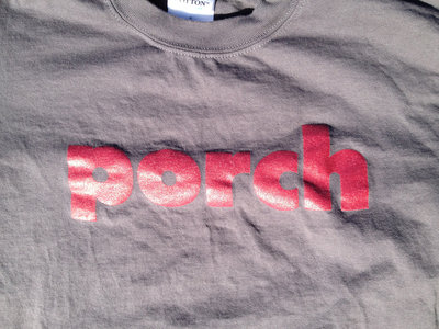 Porch Logo T-shirt (maroon logo on gray tee) main photo