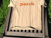 Porch Logo T-shirt (dark orange logo on tan tee) photo 