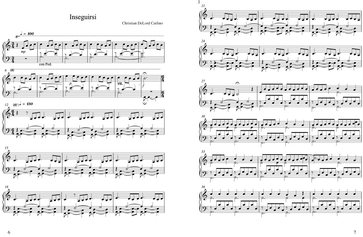 sognare sheet music for piano christian carlino delord christian piano sheet music