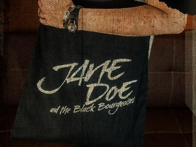 Black tote Bag with White Logo main photo