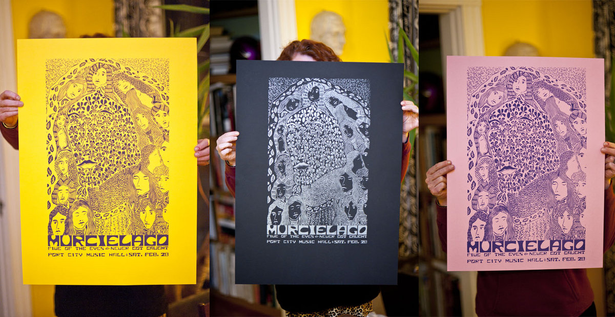 custom screen printed poster port city music hall portland maine