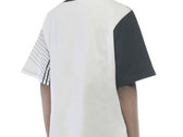 Oversized short sleeve cotton t-shirt in white  . Wide  crewneck collar photo 
