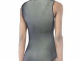 Double Face Linear Print Sleeveless Bodysuit photo 
