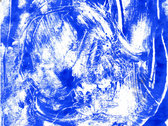 Monotype bleu original, tirage unique photo 
