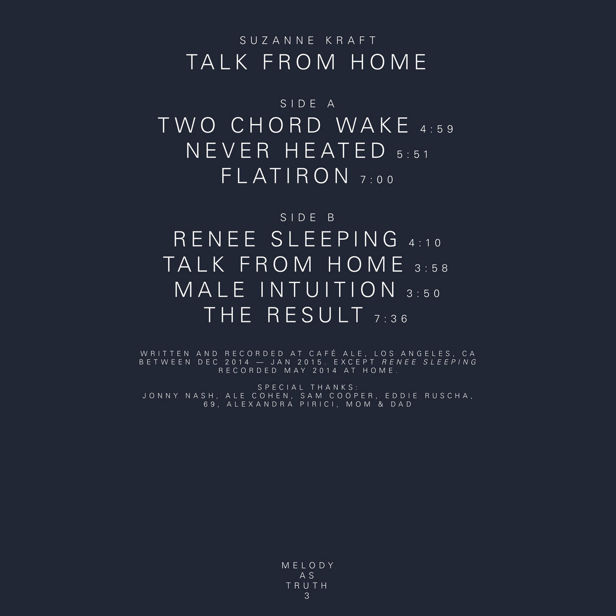 蘭LP Suzanne Kraft About You MAT20 Melody As Truth /00260 MATstudio 1 | MATstudio (Jonny Nash & Suzanne Kraft