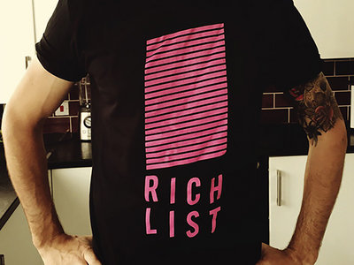 RICH LIST RL001: Striped Neon Logo T-Shirt main photo