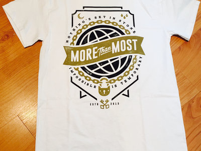 More Than Most Globe Design T-Shirt - White *SALE* main photo
