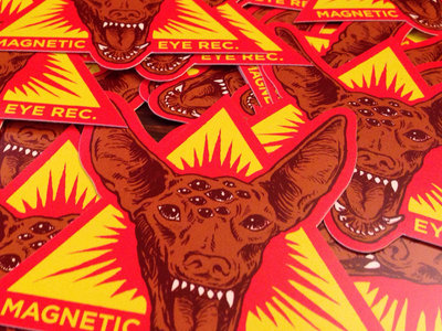 Magnetic Eye Records Pharaoh Hound | 4" X 4" Die Cut Vinyl Sticker main photo
