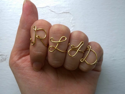 4-letter ring set by Frances Rae - RLJD or custom! main photo