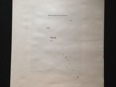 Newsprint Booklet for "bones you have thrown me and blood I've spilled" including lyrics and artwork main photo
