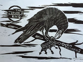 "The Raven King" Hand Pulled Linocut by Andrew Tromans photo 