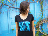 Women's Geometric Logo V-neck Shirt photo 