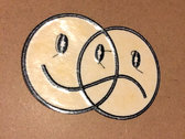Happy Sad Venn Diagram embroidered patch 4.5" photo 