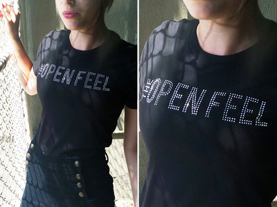 The Open Feel Chrome Studded Crew Neck T-shirt - Black main photo