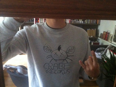 So 90s! CRABE Records heather grey logo sweatshirt main photo