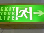 'Exit Your Life' Screenprinted Lightbox photo 
