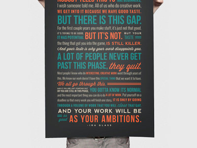 Ira Glass Quote On Creativity Print (18" x 24") main photo