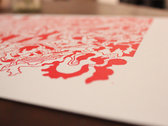 Red Letterpress 'Walking / Give Everything' Print. photo 