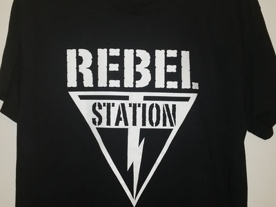 Rebel Station Logo on Black - Front Print T- shirt main photo