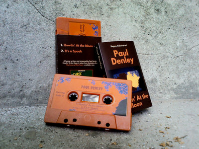 Limited Edition Pumpkin-Orange "Howlin' At the Moon" Halloween Cassette Tape Single main photo