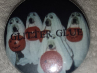 Glitter Glue "Spooky Halloween Puppies" Button main photo