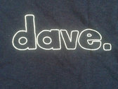 "dave." design on navy T-shirt photo 