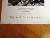 Until It's Beautiful Lyric Print photo 