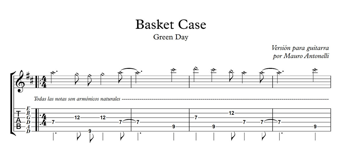 Basket Case Fingerstyle El Profe Mauro