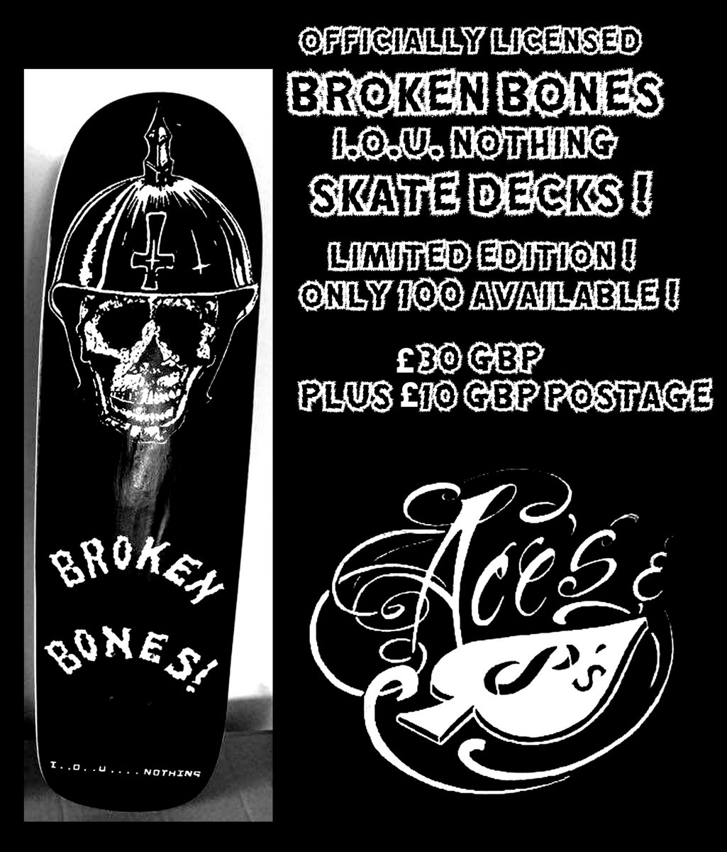 BROKEN BONES SKATE DECK BROKEN BONES