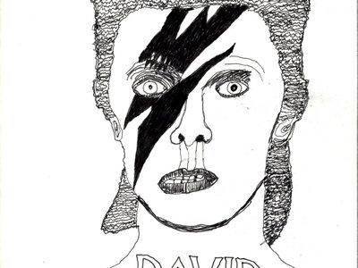David Bowie Coloring Book/Zine #'d out of 30 (2nd Edition), autographed and comes w/ FREE downloaded album...Raw Thrills - "Hardcore Noise Vol. 1" main photo