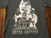 Never Nervous "Return Of The Living Dead" Shirt (white ink on gray shirt) photo 