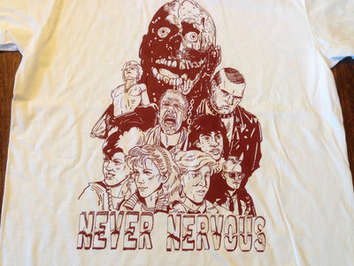 Never Nervous "Return Of The Living Dead" Shirt (blood red ink on white shirt) main photo