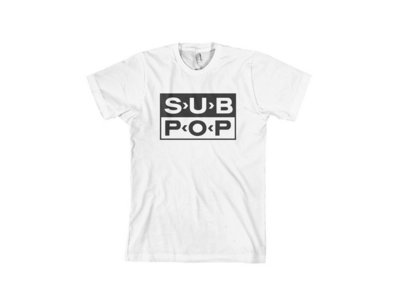 Sub Pop Logo T-Shirt - White w/ Black Logo main photo