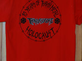 ''Ten Years Of Thrash Metal Holocaust'' T-Shirt (White/Red) photo 