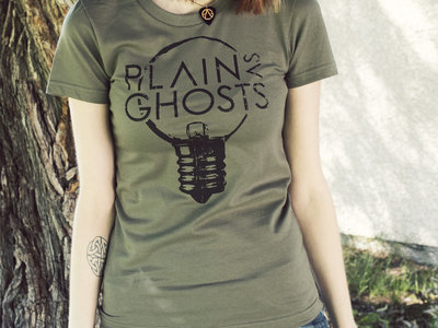 Plain as Ghosts "Bulb" T-Shirt Green (Women's) main photo