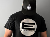 E-Motion Records Logo T-Shirt (White on Black) photo 