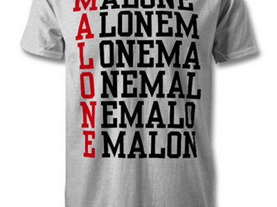 Malone Text T-shirt - Grey / Red / White main photo