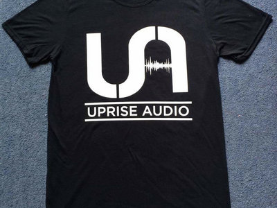 Black T shirt, white screen printed UA logo. main photo