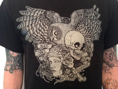 Black Bad Owl T-shirt (design by Mariano Sanchez Garcia) main photo