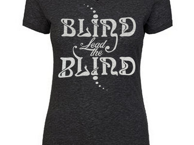 "Blind Lead The Blind" Logo Ladies V-Neck (Dark Grey/White Logo) main photo