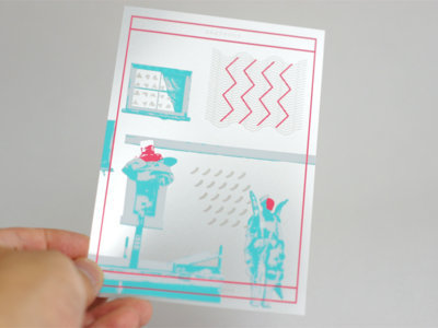 Silk screen-printed Post card , including DL code, 50 limited main photo