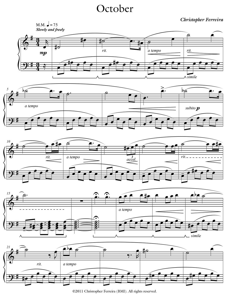 The Piano Pieces  Christopher Ferreira