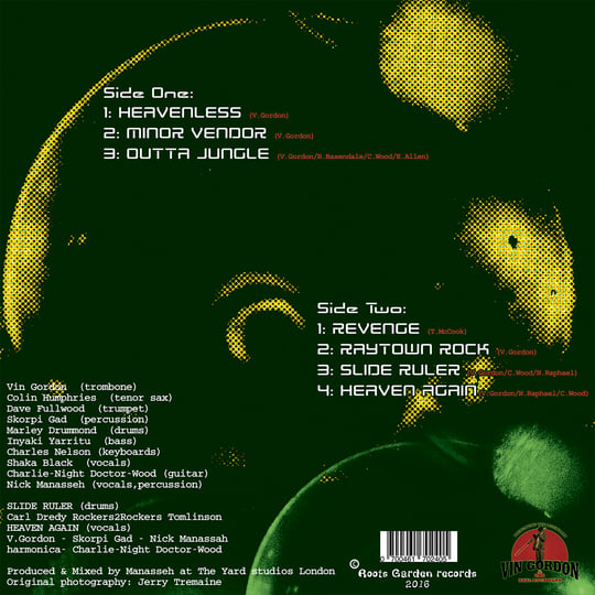 英LP Vin Gordon &amp;amp; The Real Rock Band Heavenless RGRLP003 Roots Garden 未開封 /00260 HEAVENLESS | Vin Gordon & The Real Rock Band | Roots Garden