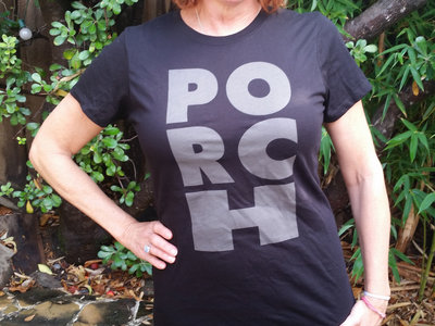 pOrch Logo T-Shirt (gray logo on black shirt) main photo