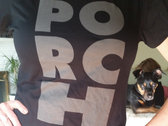 pOrch Logo T-Shirt (gray logo on black shirt) photo 
