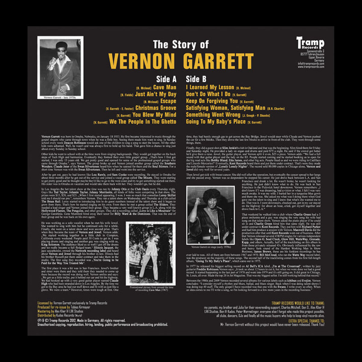 VERNON GARRETT RUNNING OUT★ディープソウル★9851 Vernon Garrett - Crossroads (1982) [Full Album] - YouTube