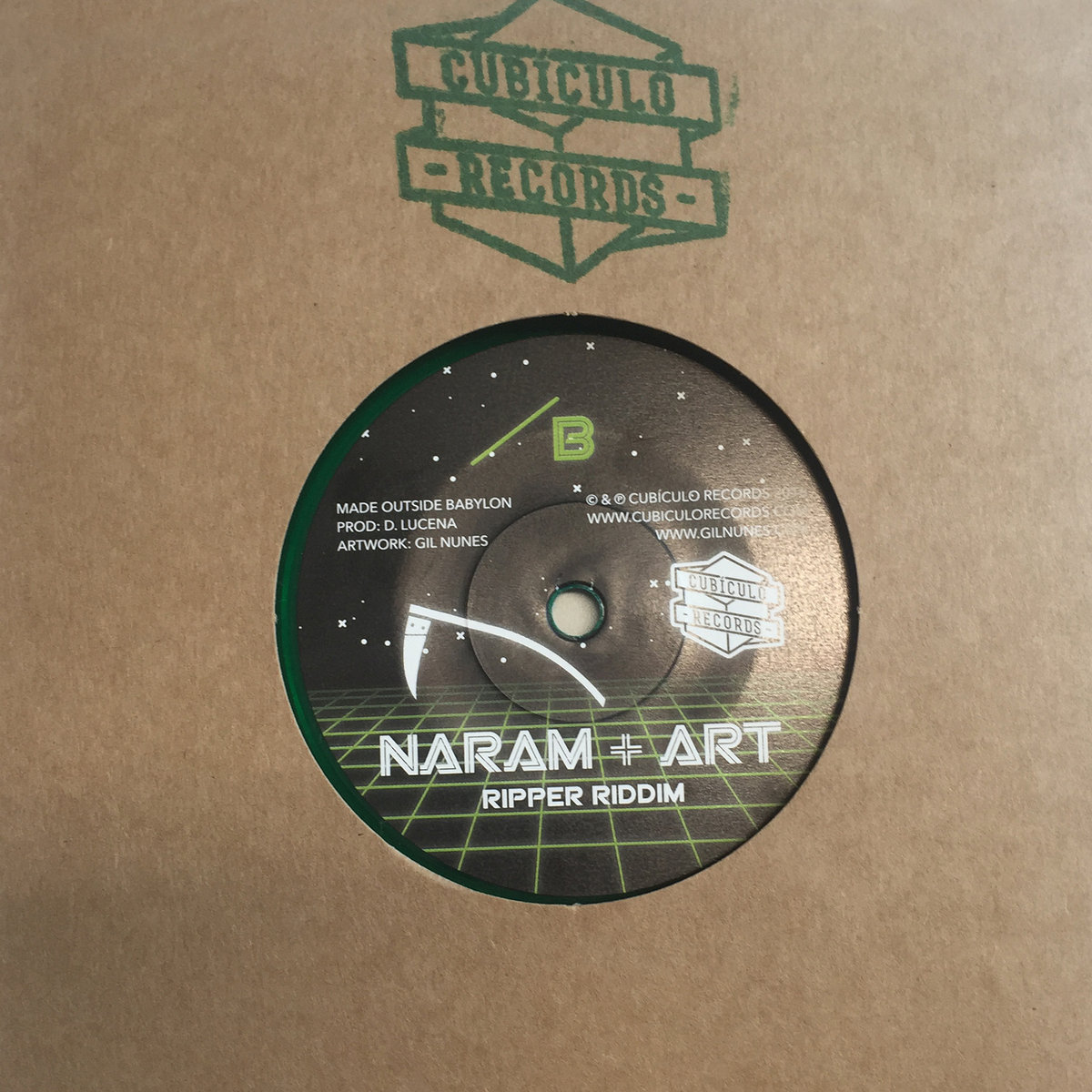 Naram Ans Art Feat Tonto Irie 7 Green Vinyl 500 Limited Edition Handstamped Cubiculo Records naram ans art feat tonto irie 7